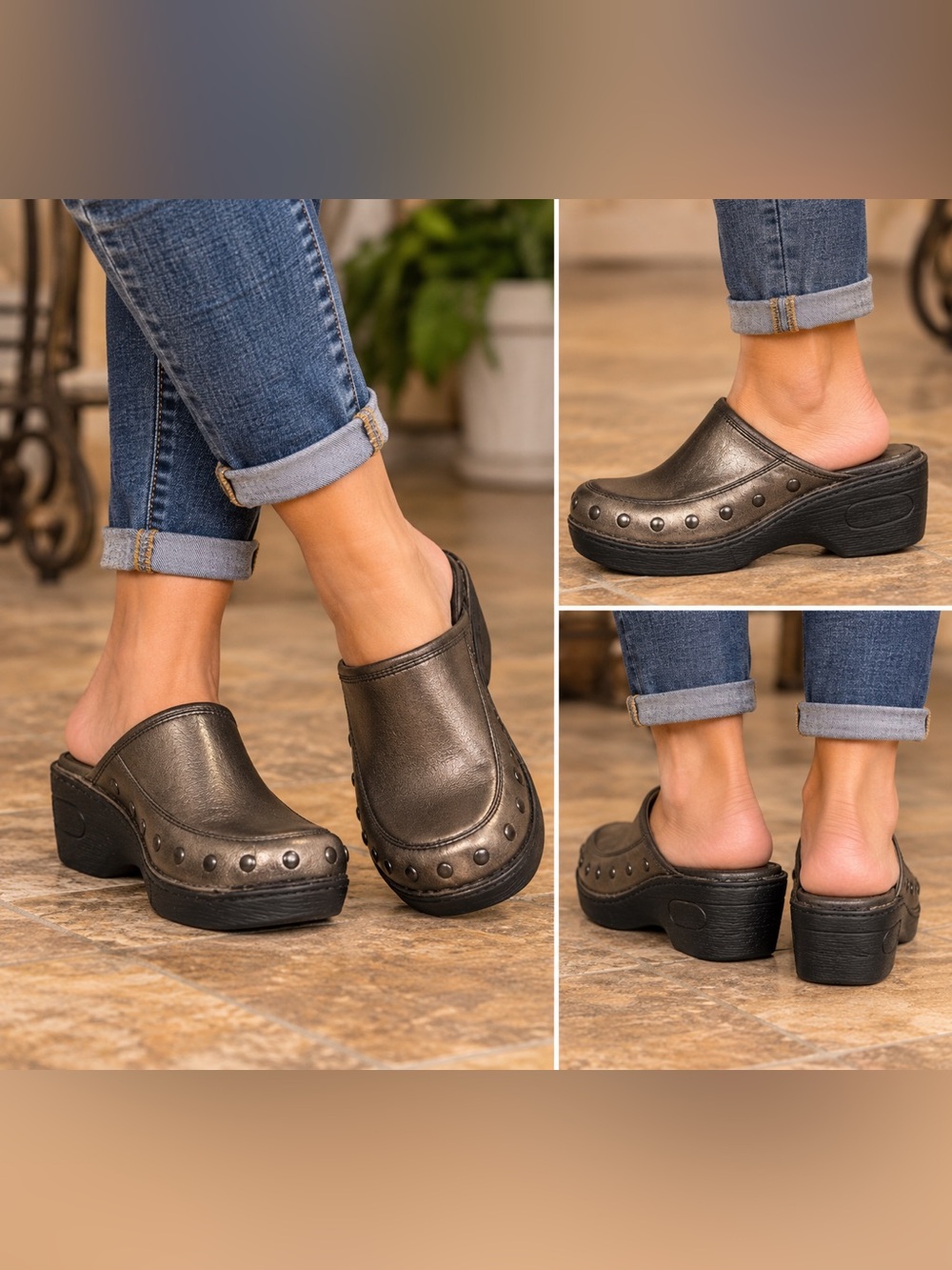 Born ‘Marley’ Studded Leather Mule Size 9